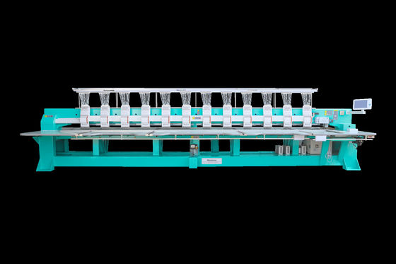 6 couleurs machine à broderie plate multi-tête avec fonction de découpage automatique