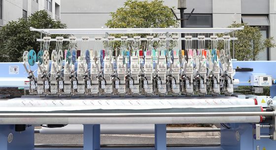 Machine de broderie informatisée à 15 têtes 4 aiguilles avec une seule paille