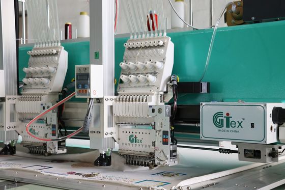 Machine de broderie à coupe laser à cadre en aluminium 20 têtes
