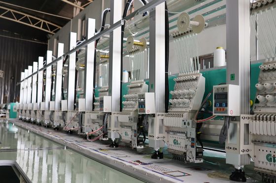 Machine de broderie à coupe laser à cadre en aluminium 20 têtes