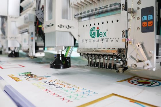 Machine de broderie de cordes informatisée avec système de découpe laser