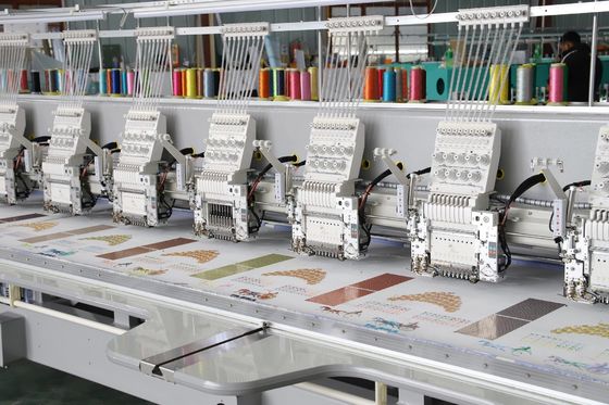 9 aiguilles machine de broderie à double séquence et cordonnage 15 têtes 1 an de garantie