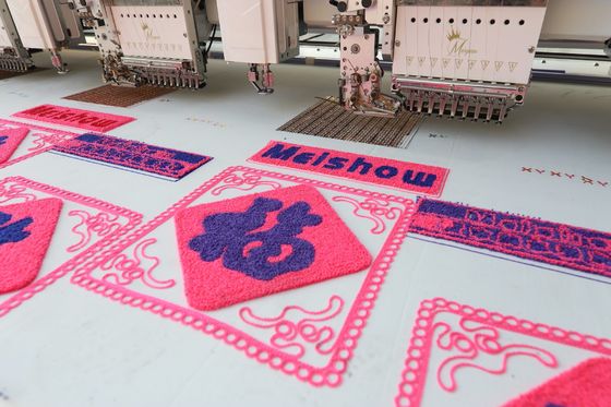 Machine de broderie de serviettes à 15 têtes multifonctionnelle avec broderie à plat par ordinateur