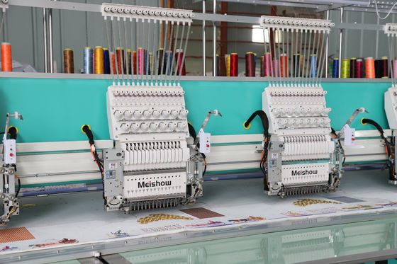 Machine à broderie à feuille de papier à haute vitesse à 1200 tours par minute 10 têtes avec cadre en aluminium