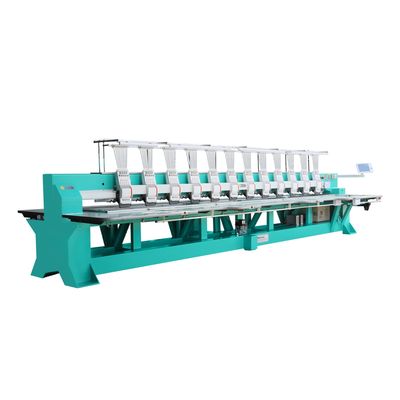 Machine de broderie à ordinateur plat 20 têtes 9 aiguilles pour couper des pièces de broderie