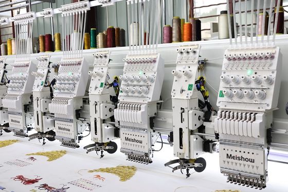 Machine de broderie à ruban mixte 10 têtes plus 10 têtes Machine de broderie à plat